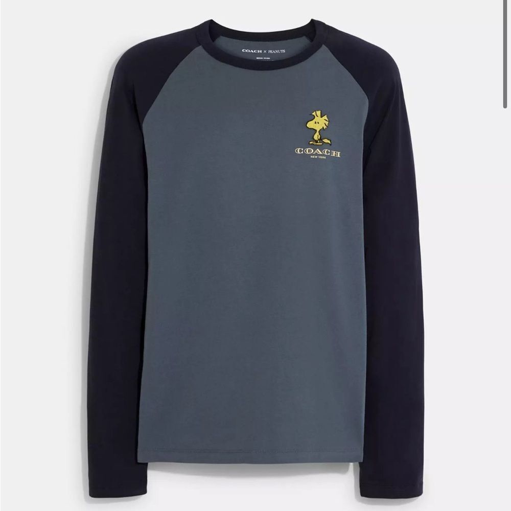 NWT Coach X Peanuts Raglan Long‎ Sleeve Shirt size XL